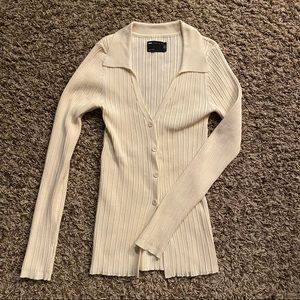 ASOS- knit cardigan in off white